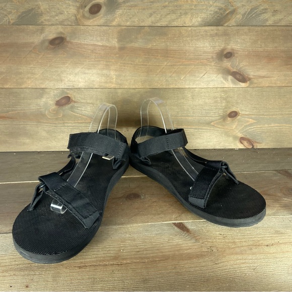 teva original universal mens size 12 shoes black athletic outdoor sandals - Picture 3 of 8